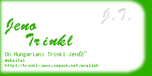 jeno trinkl business card